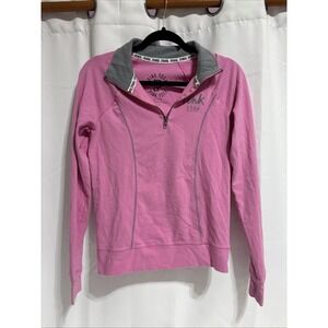 Victoria's Secret‎ PINK Yoga Qtr Zip Top-Women's XS Pink Long Sleeve Pullover